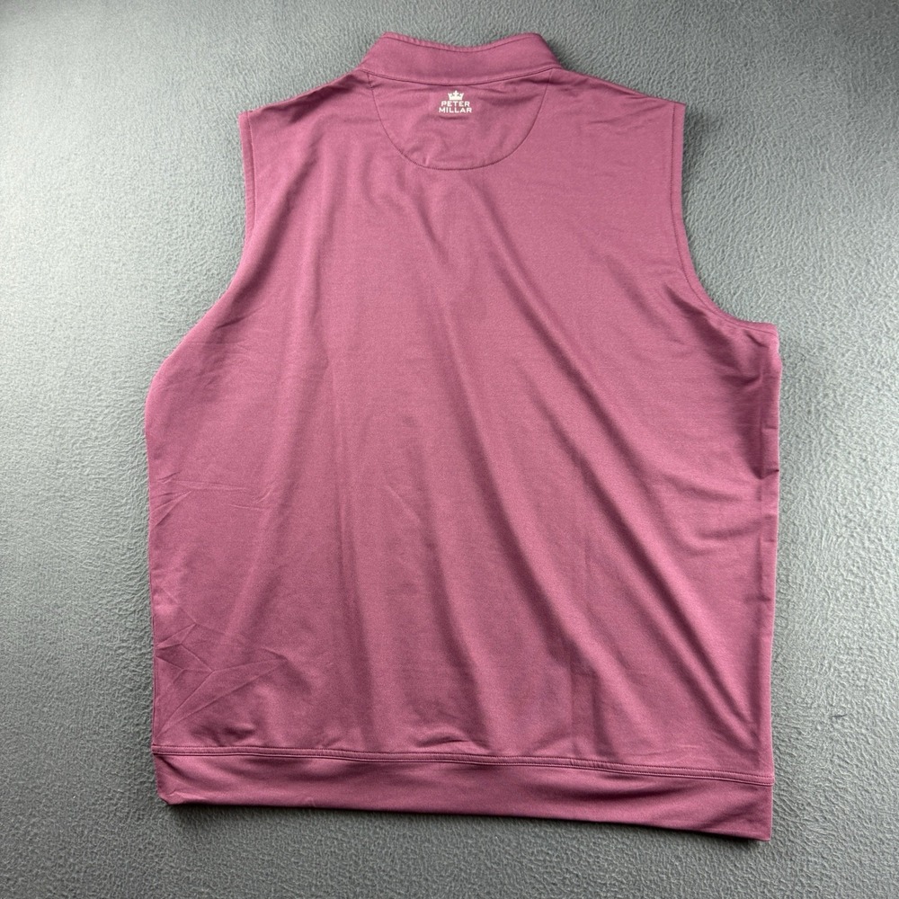 Peter Millar Vest Men's 2XL Purple Golf Galway Stretch 1/4 Zip Performance Sport - Picture 3 of 12